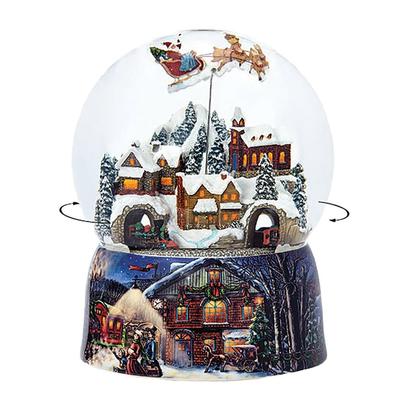 MEGA Christmas Snow Globe Snow Scene With Train and Sleigh (Moving & Musical) - The Christmas Imaginarium