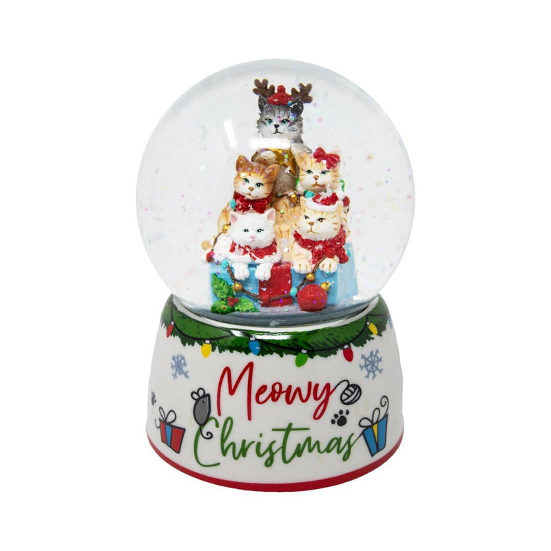 "Meowy Christmas" Cat Snow Globe - The Christmas Imaginarium
