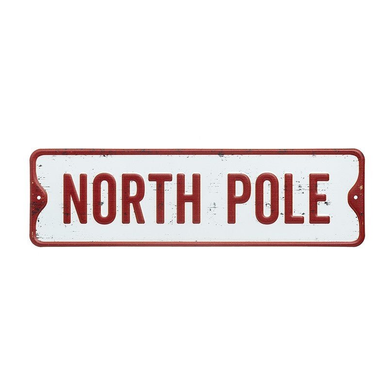 North Pole Tin Sign - 28cm – The Christmas Imaginarium