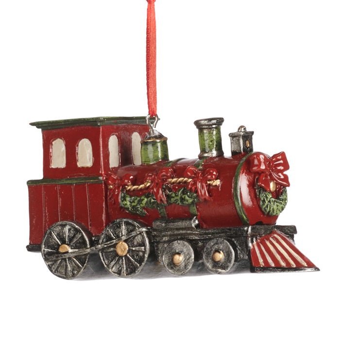 Red & Green Christmas Train Christmas Tree Decoration - The Christmas Imaginarium