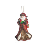 Red Robed Santa Tree Decorations with Book Or Nutcracker - Choice of 2 - The Christmas Imaginarium