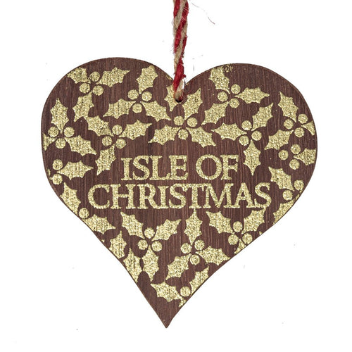 Ryde Pier Wood Heart Christmas Tree Decoration - The Christmas Imaginarium