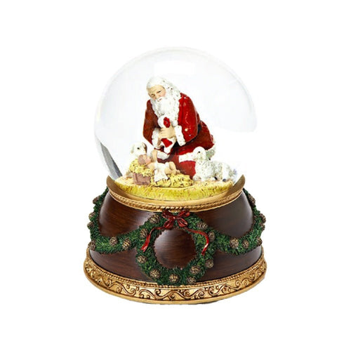 Santa & Baby Jesus Snow Globe - The Christmas Imaginarium