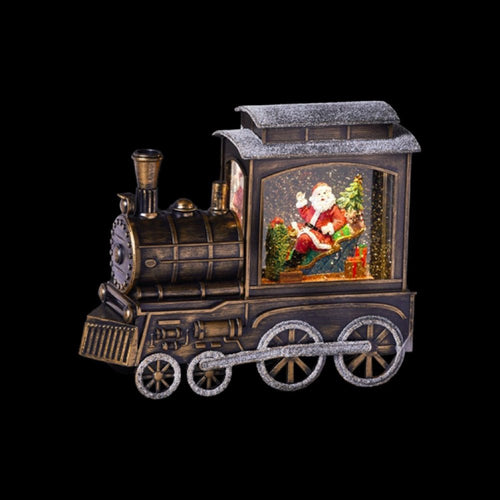 Santa Claus In Train Water Spinner - The Christmas Imaginarium