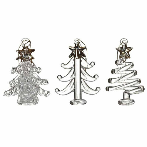 Set of 3 Glass Christmas Trees - The Christmas Imaginarium