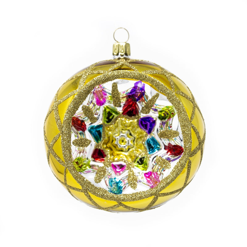 Single Antique Rainbow Handblown Glass Decoration - The Christmas Imaginarium