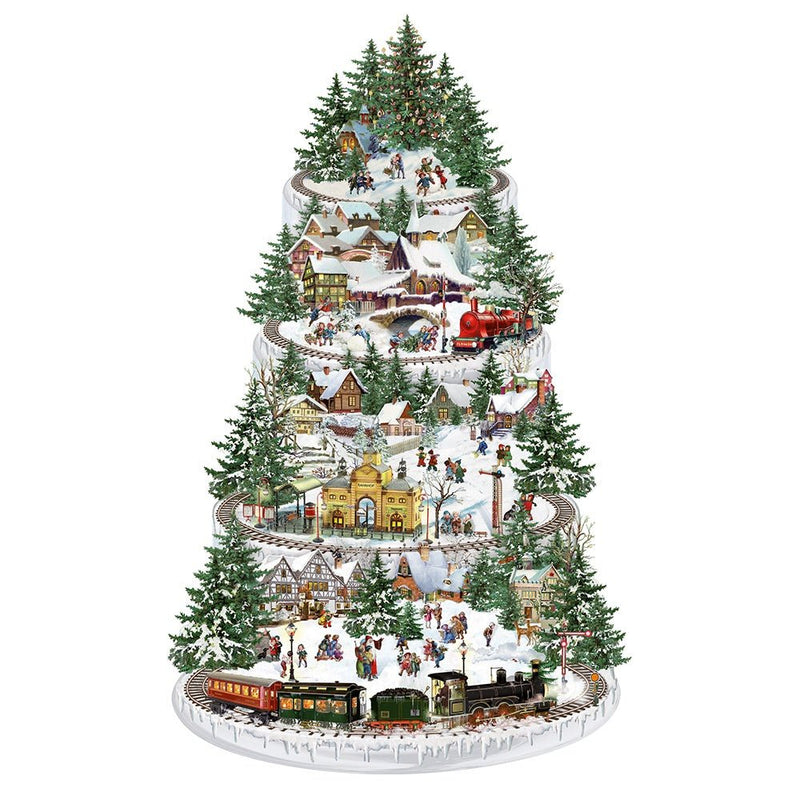 Stunning Festive Railway Advent Calendar - 42cm - The Christmas Imaginarium