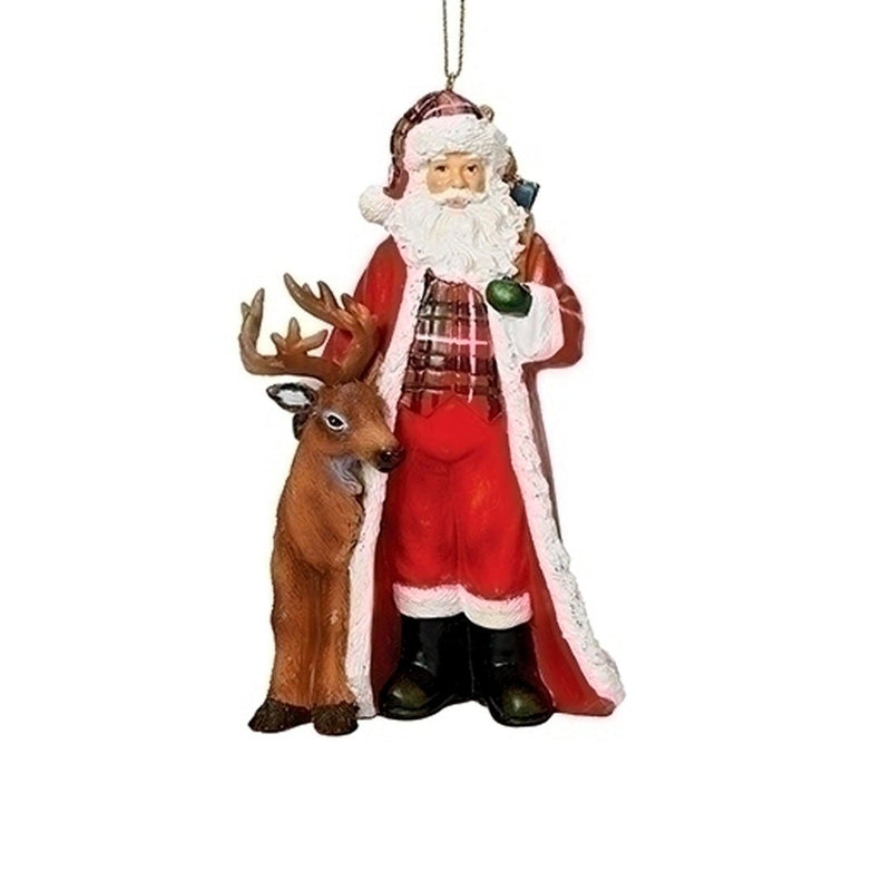 Tartan Santa Claus Tree Decorations (Choice of 2) - The Christmas Imaginarium