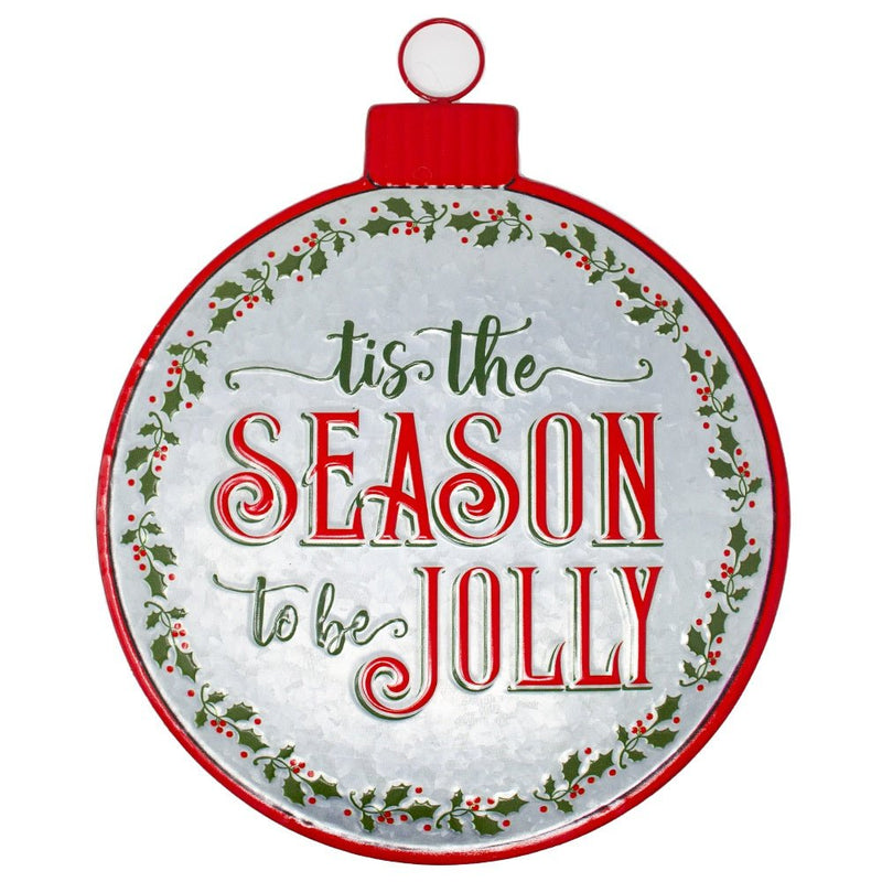 "Tis The Season" Tin Bauble Christmas Sign - The Christmas Imaginarium