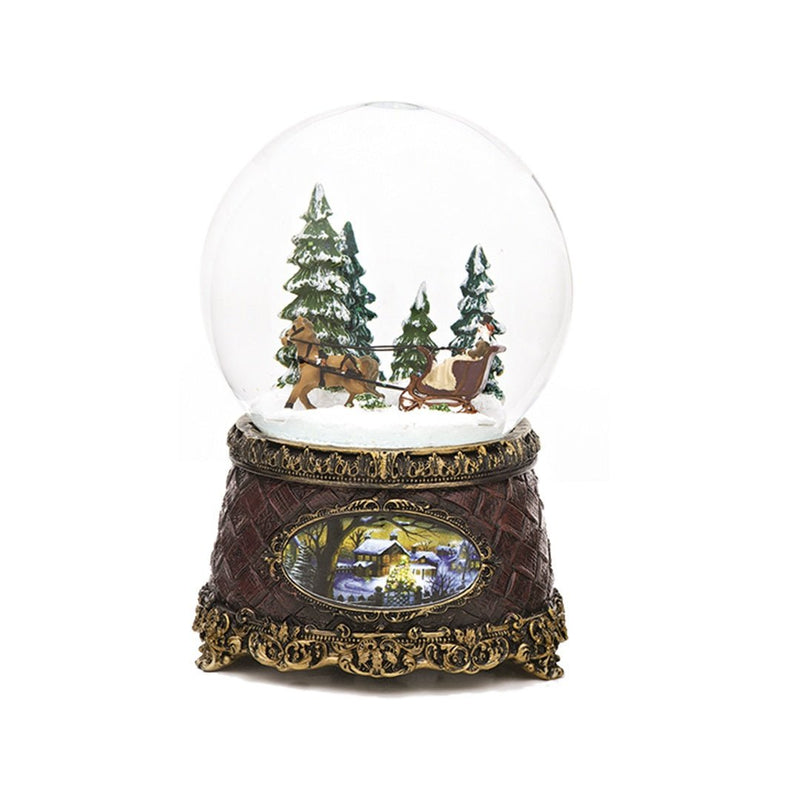 Victorian Sleigh Ride Christmas Snow Globe (Musical) - The Christmas Imaginarium